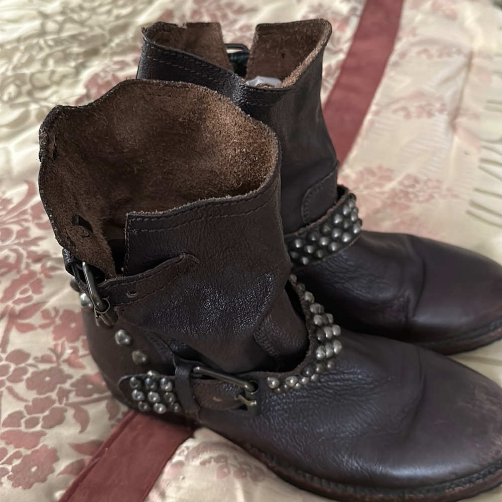 Ash Leather Moto Boots